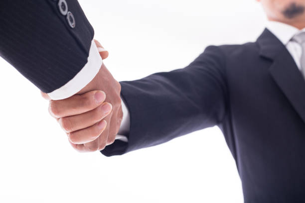 istock Businessman handshake for agreement 836518800