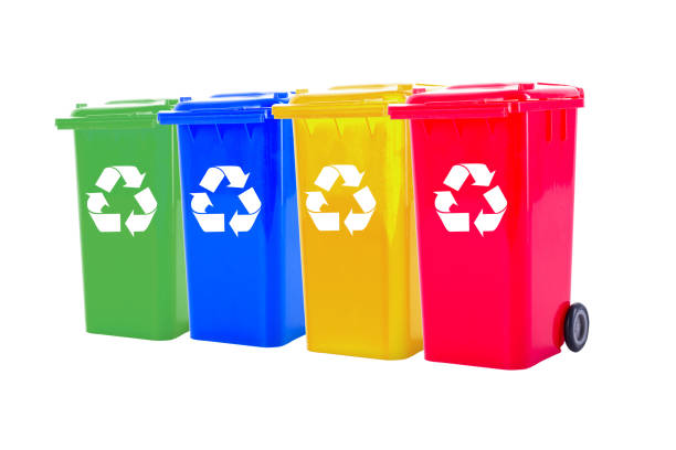 istock Recycle bin colorful  for trash your garbage and seperate type object for reuse protect our environment. 836522482
