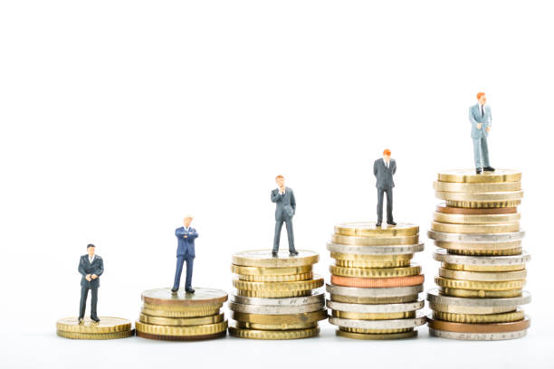 istock Finance team ,stack of money businessman model standing 836526488