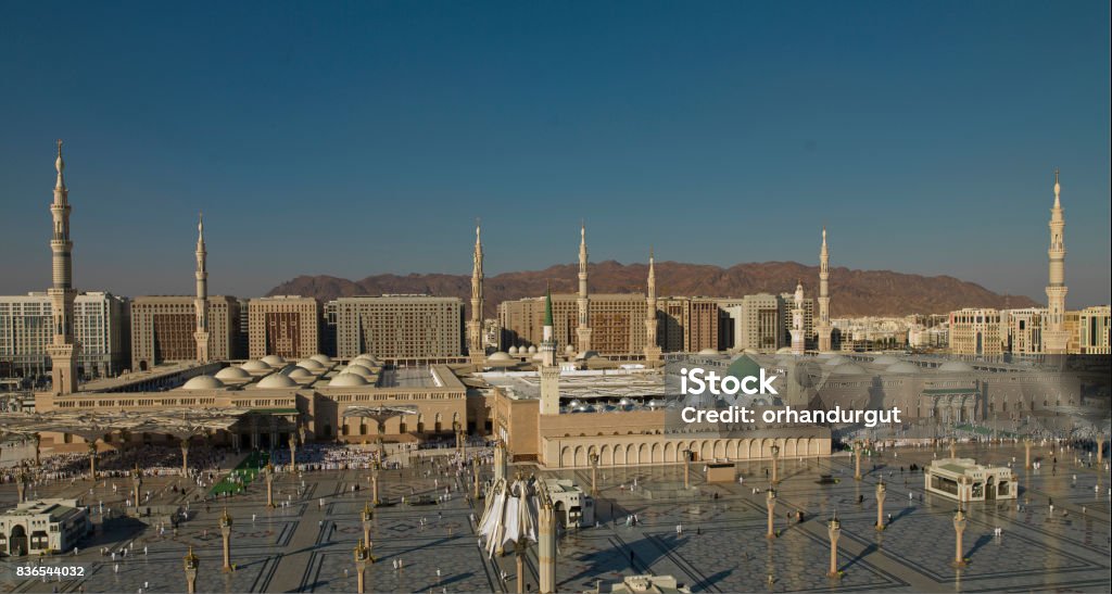 Al Masjid An Nabawi Green Dome, Masjid an Nabawi , Munawwarah - Madinah / Saudi Arabia Al Madinah Stock Photo