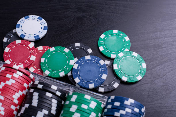 istock Poker chips for casino game 836544656