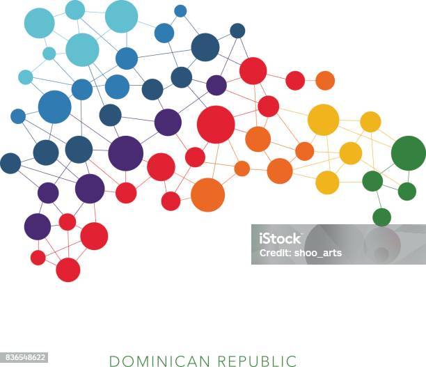 En Pointillés Texture Fond De Vecteur De République Dominicaine Vecteurs libres de droits et plus d'images vectorielles de Abstrait