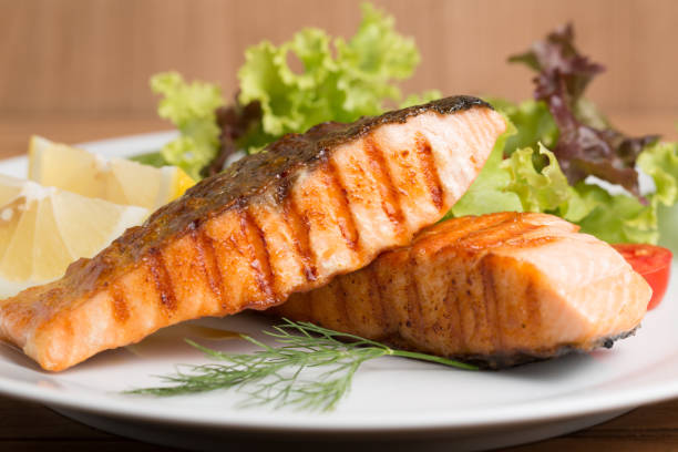 istock Salmon steak food prepare for serve 836550272