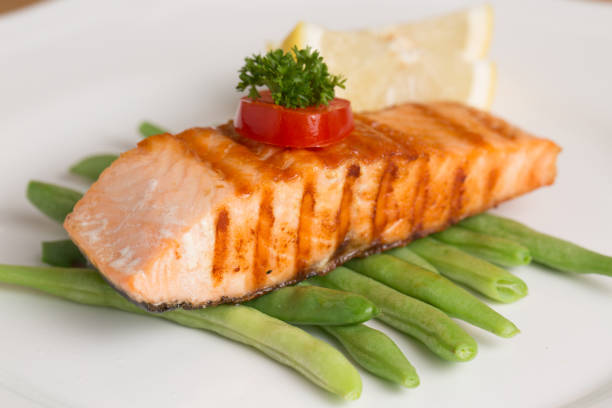 istock Salmon steak food prepare for serve 836553834