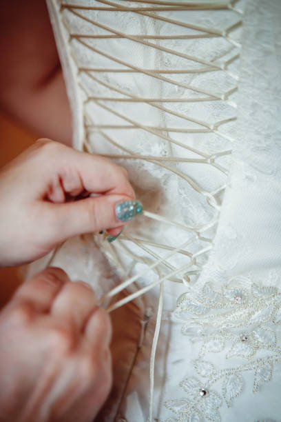 istock Lacing on a wedding dress 836562464
