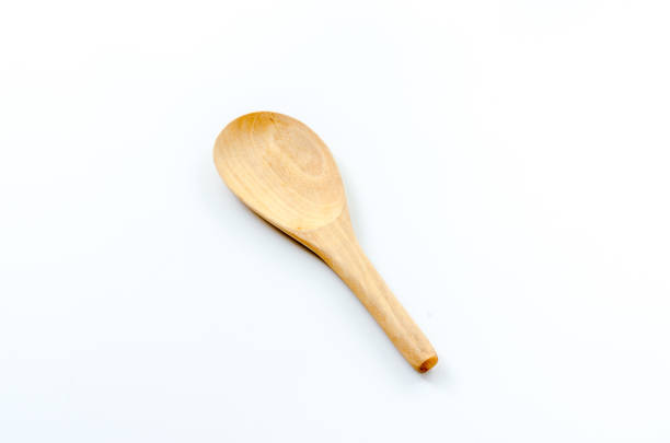 istock Old wooden ladle on the white background 836562766