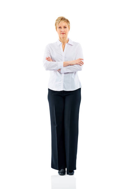 istock Mature businesswoman over white background 836563078