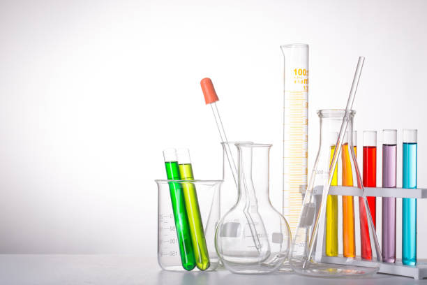 istock Chemistry flask glassware for test laboratory. 836569284