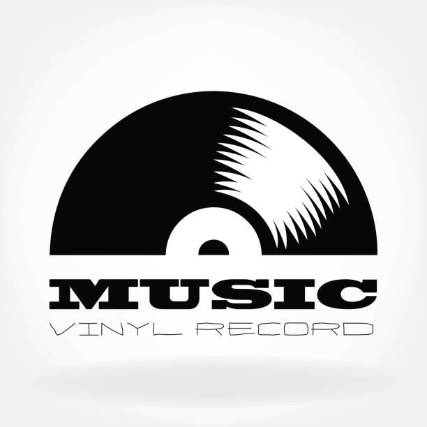 vinyl record vinyl record dj logo stock illustrations