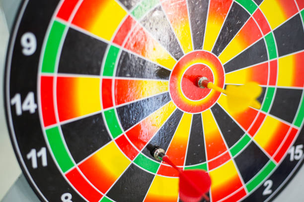 istock Target arrow aim to center goal market 836579986