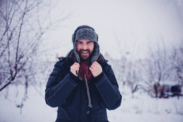 istock Handsome bearded man enjoying winter day during his vacation 836583906