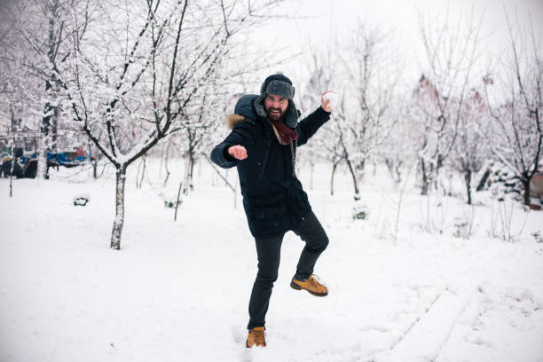 istock Handsome bearded man enjoying winter day during his vacation 836583908