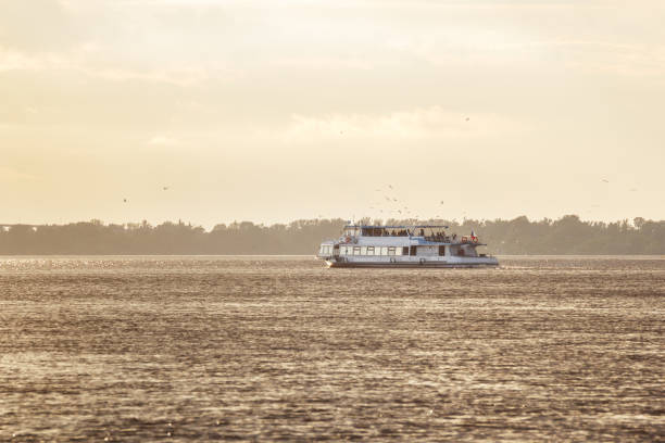 istock A river boat at sunset on the river 836588624
