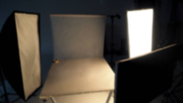 istock Blurry image behind the scenes of shooting video production 836589582