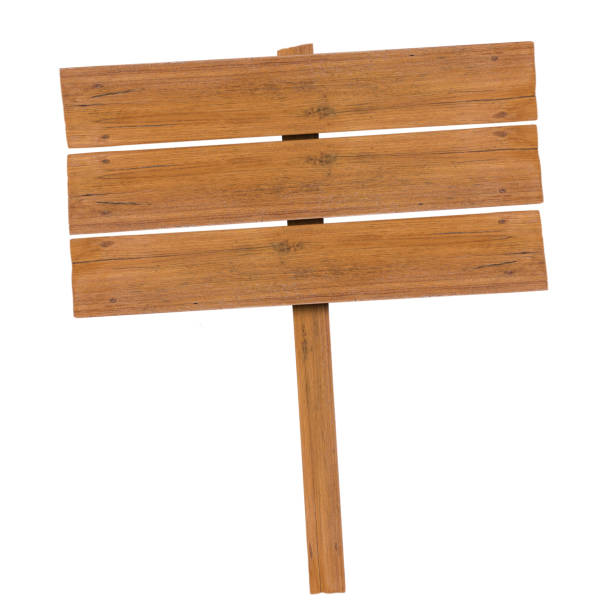 istock Wooden sign isolated on white with clipping path 836595202