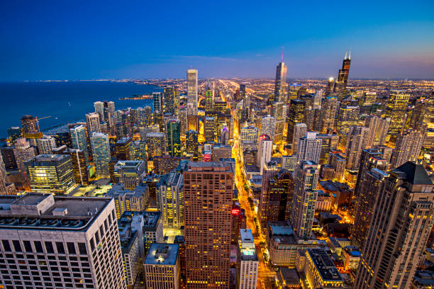 istock Aerial view of Chicago downtown 836595224