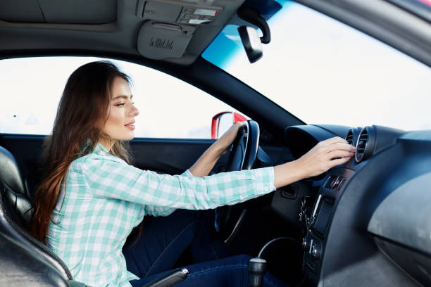 istock Beautiful girl in car 836595482