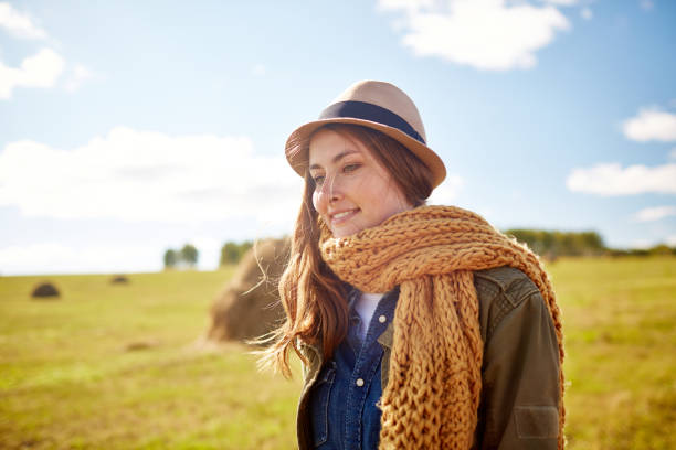 istock Dreamy attractive girl in countryside 836598346