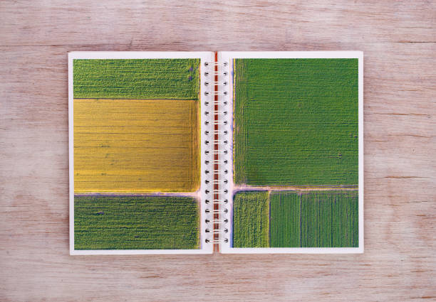 istock Agricultural scenes on pages of notebook 836598978