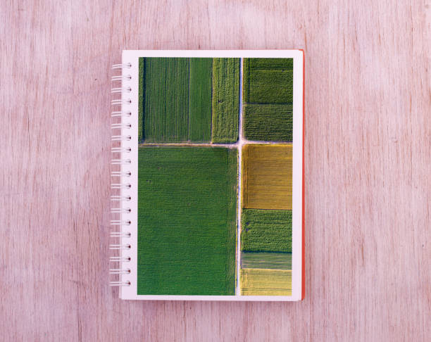 istock Agricultural scenes on pages of notebook 836599180