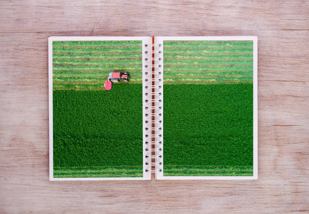 istock Agricultural scenes on pages of notebook 836601744