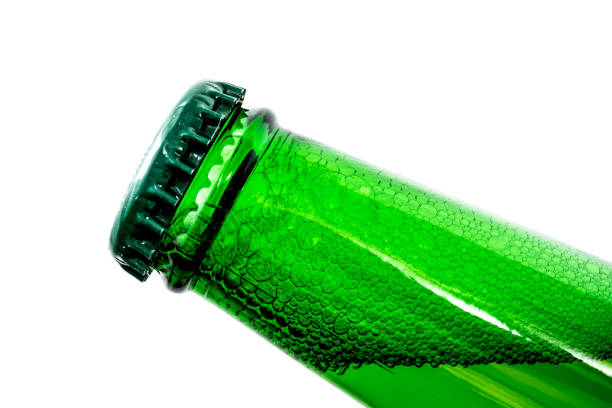 istock Beer in bottle with bubbles closeup isolated 836602446