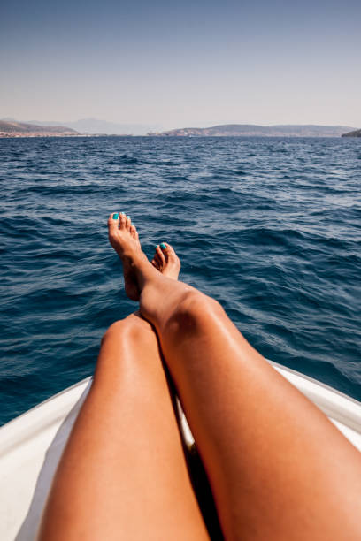 istock Personal view of Woman´s legs on Boat 836602454