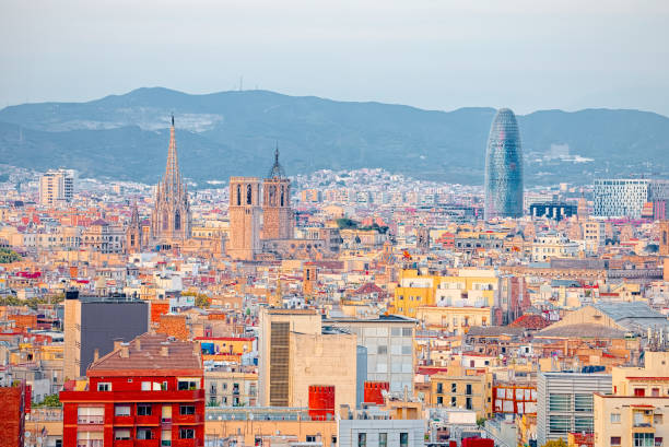istock Aerial view of Barcelona 836609220