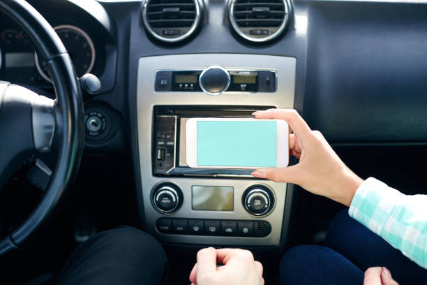 istock Attractive young couple sitting in car 836610218
