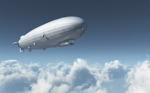 Airship over the clouds