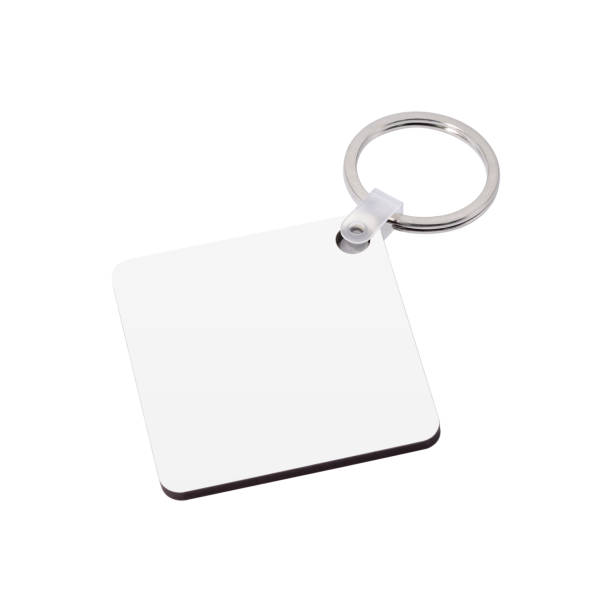 istock Blank key ring isolated on white background. Key chain for your design. Clipping paths object. 836622596