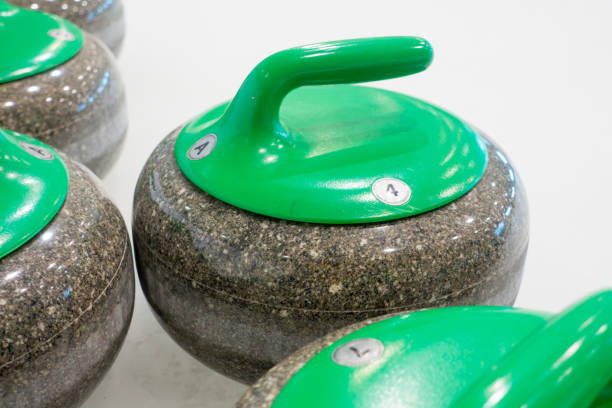 istock Curling sport stones equipment 836633846
