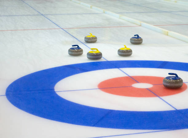 istock Curling sport stones equipment 836633932