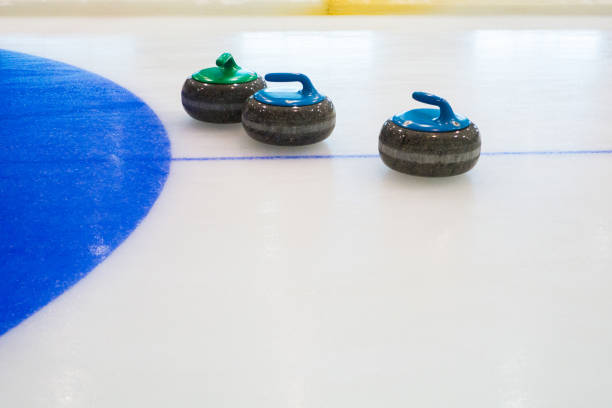 istock Curling sport stones equipment 836634180