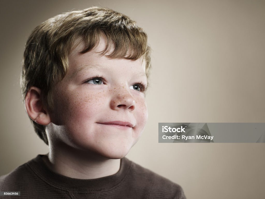 Porträt eines sechs Jahre alter Junge. - Lizenzfrei Porträt Stock-Foto