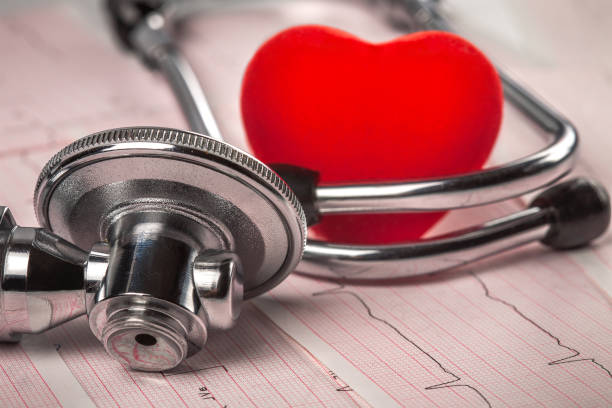 istock medical stethoscope with cardiogram and red heart 836640748