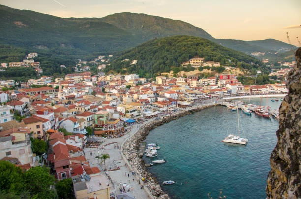 istock Parga Greece - sunset - View from the fortress 836642100