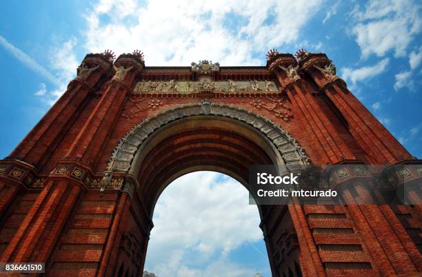 Barcelona Triumphal Arch Arc De Triomf Stock Photo - Download Image Now - 1888, Arc de Triomf - Barcelona, Architecture