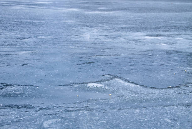 istock Texture of the ice surface. Winter background 836673100