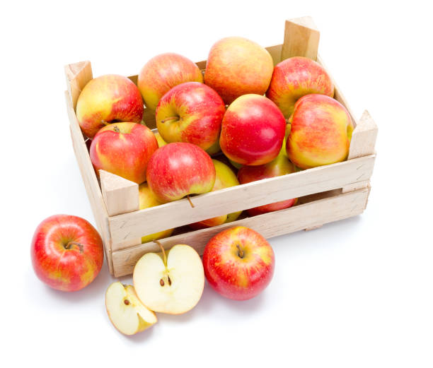 istock Ripe apples in wooden carte 836674802