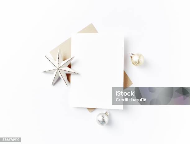 空白のグリーティング カードやクリスマスの飾り - クリスマスカードのストックフォトや画像を多数ご用意 - クリスマスカード, クリスマス, 白色