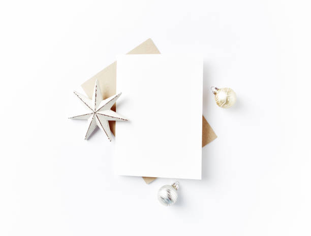 istock Blank Greeting Card and Christmas Decorations 836676910