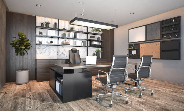 istock 3d rendering business meeting room on high rise office building 836677076