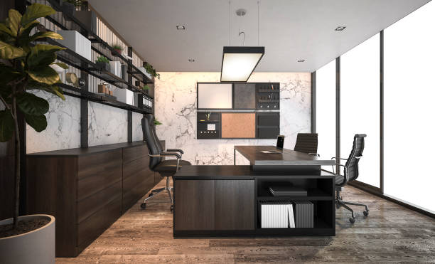 istock 3d rendering business meeting room on high rise office building 836677122
