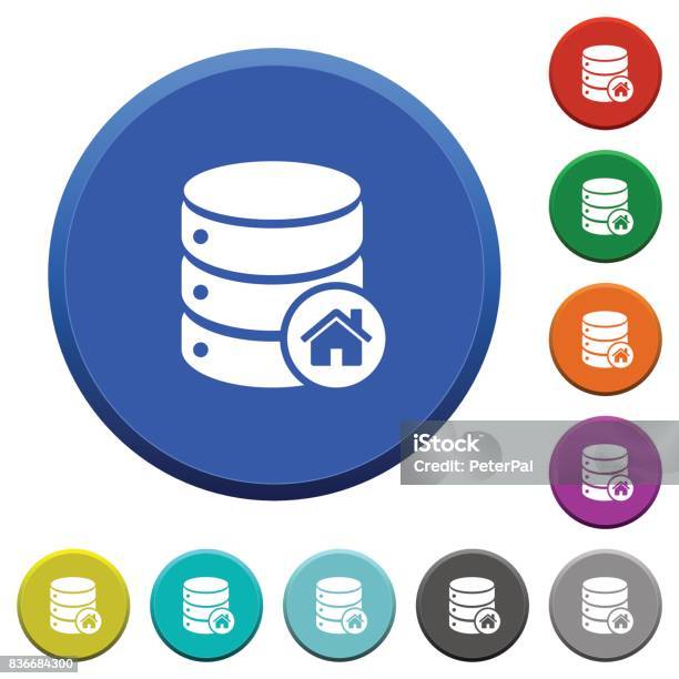 Database Blue Color Button Default Database Beveled Buttons Stock Illustration - Download Image ...