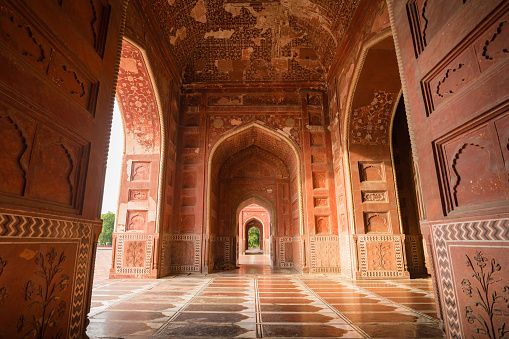 Interiors of Taj Mahal Mosque at Agra, India