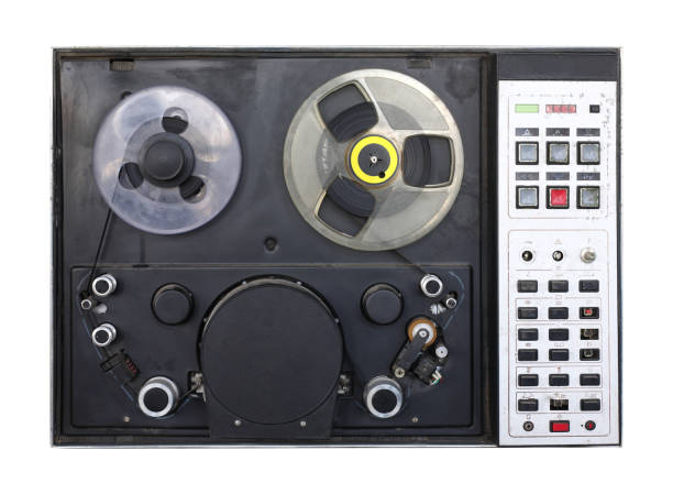 istock Vintage videotape recorder. Isolated 836695336