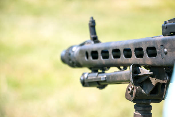 istock Barrel of a machine gun 836695426