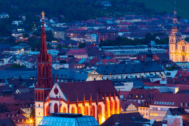 istock Panorama of Wurzburg at night 836698980