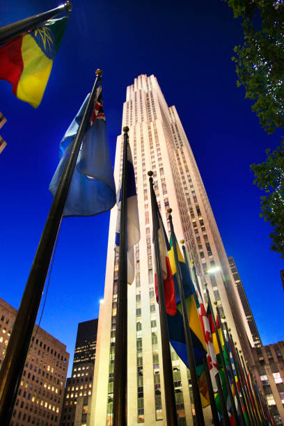 istock GE Building at Rockefeller Center at night 836747482